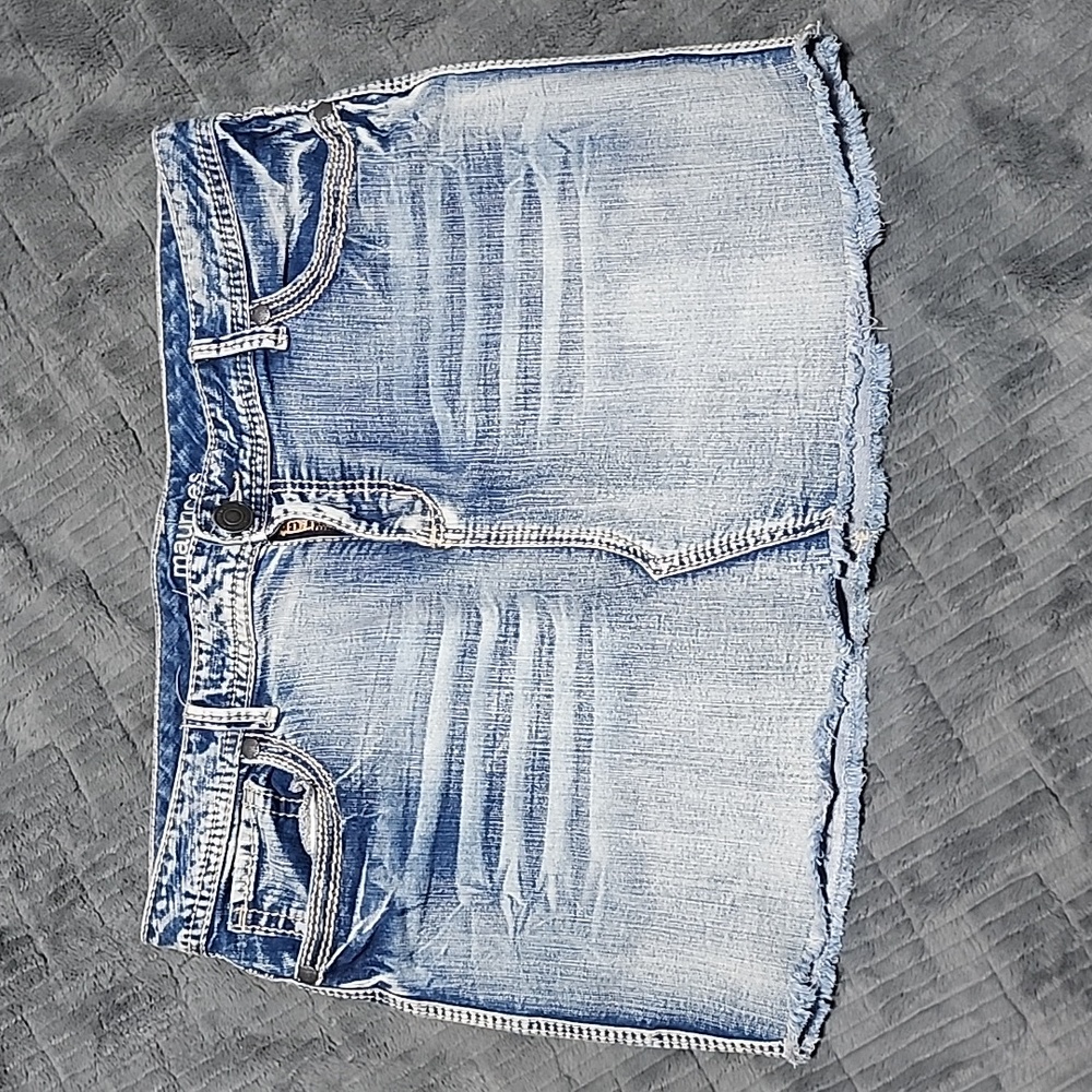 Denim mini skirt
